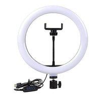 14-Inch LED Ring Light with 5ft Tripod & Phone Holder – USB Powered Dual Color Lighting for Vlogging & Makeup