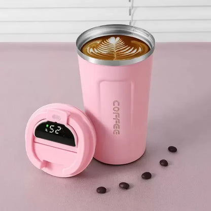 Smart LED Temperature Tumbler 500ml – Stainless Steel Travel Mug with Touch Display & Leak-Proof Lid