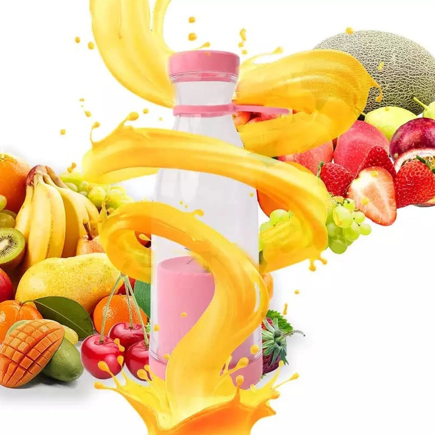 Portable Blender Juicer 420 ml – Rechargeable Smoothie Maker for Juice & Shakes (Multicolour)