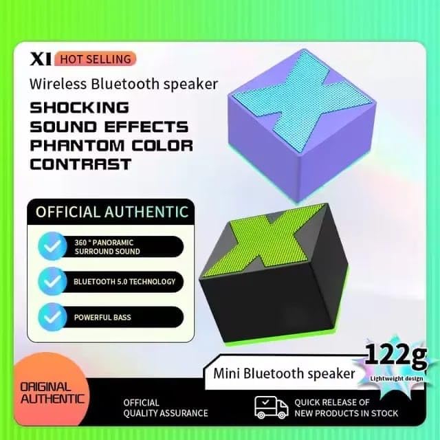 Powerful X1 Wireless Bluetooth Speaker – 360° Surround Sound, Deep Bass, Ultra-Light 122g Design