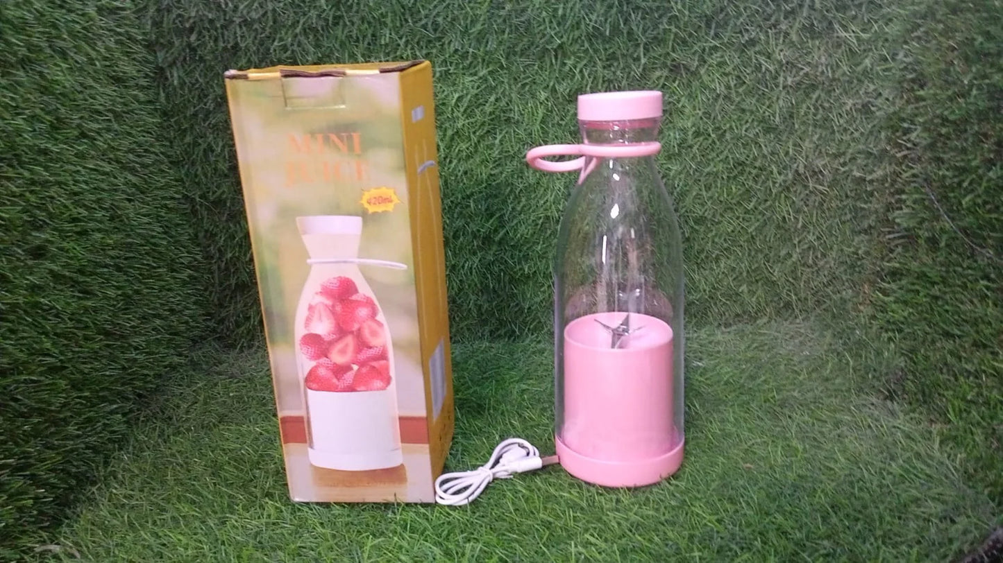 Portable Blender Juicer 420 ml – Rechargeable Smoothie Maker for Juice & Shakes (Multicolour)