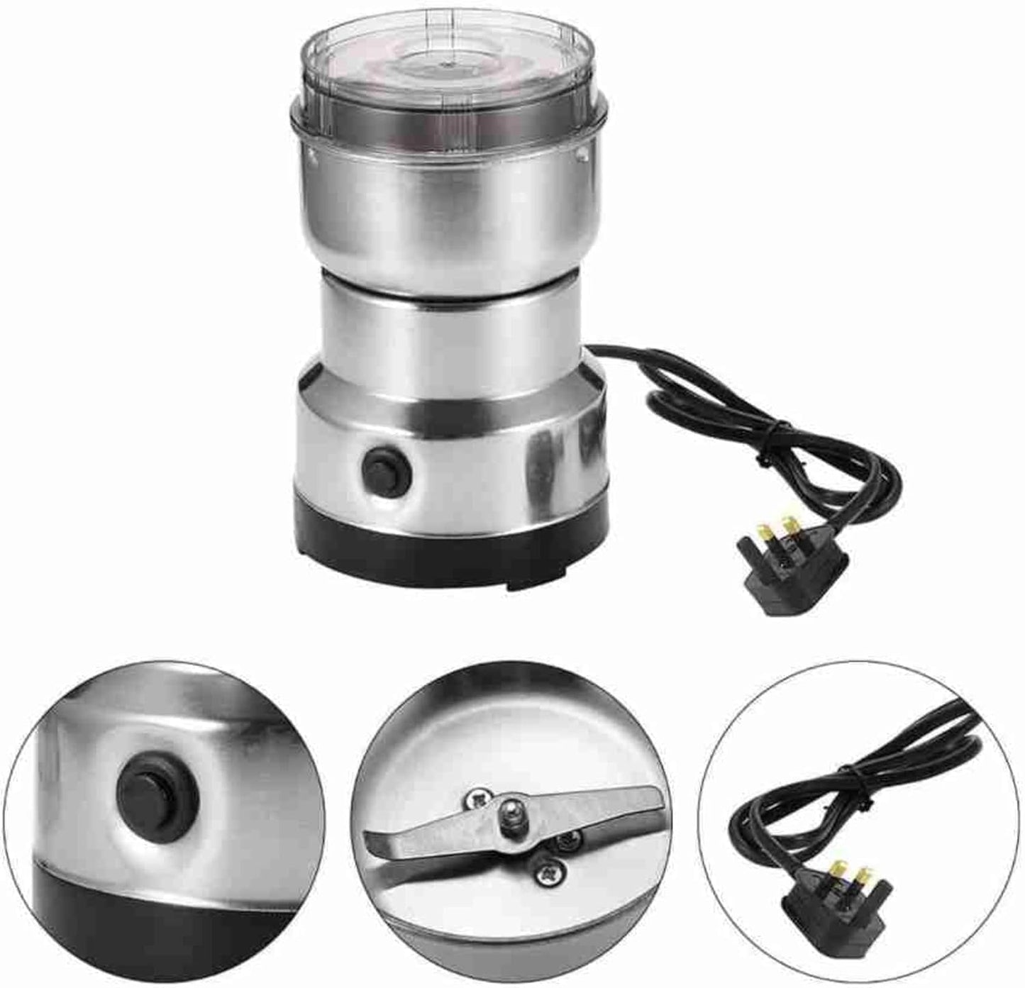 Nima Electric Coffee & Spice Grinder 150W – Stainless Steel Dry Masala Grinder for Coffee Beans, Nuts & Spices