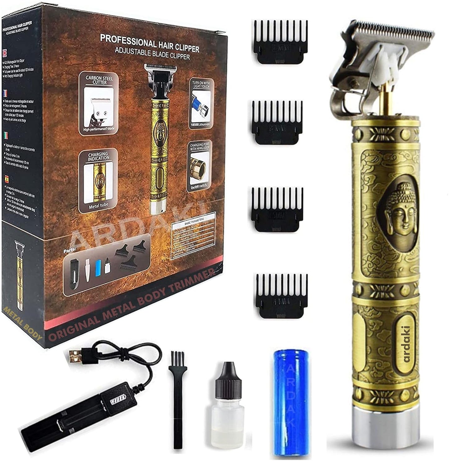 Beard Trimmer for Men – Precision Hair Clipper & Adjustable Blade Grooming Tool