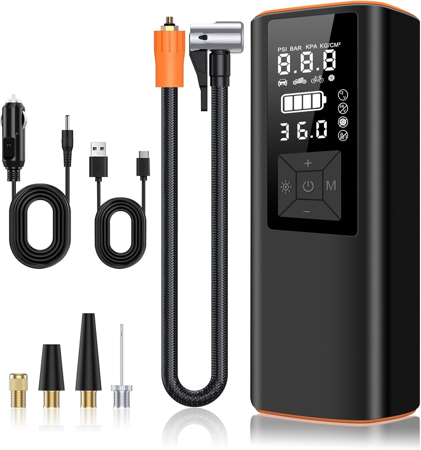 Portable Tire Inflator Air Compressor – Fast Car Tire Pump for Travel & Emergency